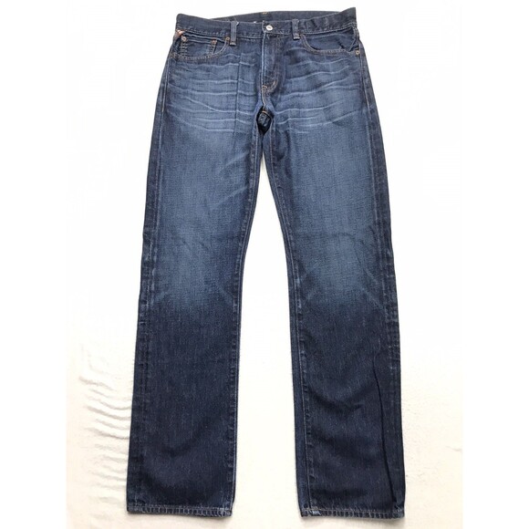 RALPH LAUREN Denim Supply Jean Men 33x34 Straight Dark Whisker Wash USA Fabric - Picture 1 of 14